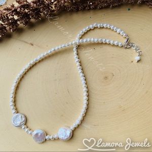 Real Natural Pearl necklace girl jewelry
